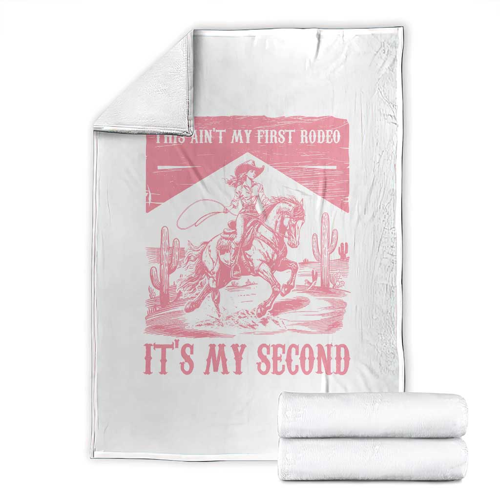 Toddler Baby Girl 2nd Birthday Throw Blanket This Aint My First Rodeo Its My Second TS10 White Print Your Wear