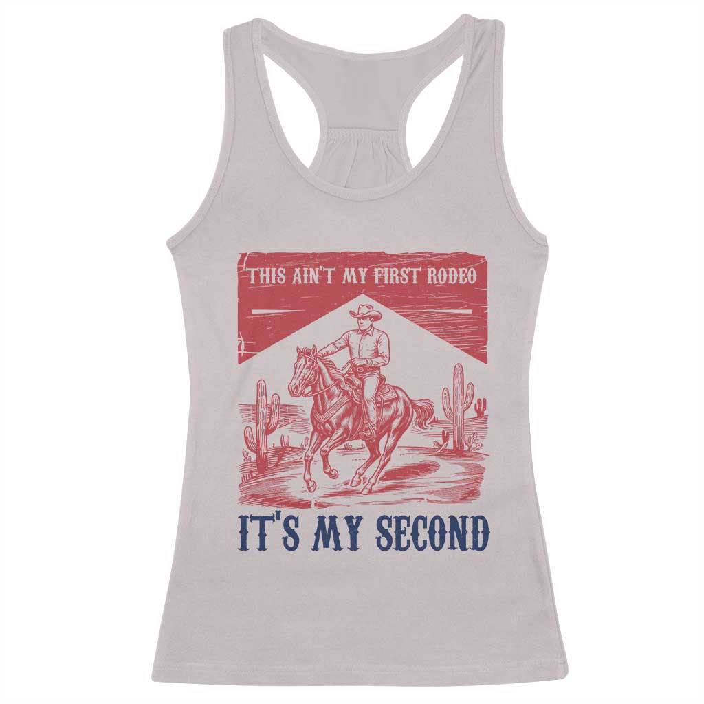 Toddler Baby Boy 2nd Birthday Racerback Tank Top This Aint My First Rodeo Its My Second TS10 Ice Gray Print Your Wear