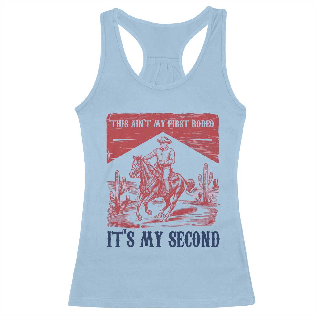 Toddler Baby Boy 2nd Birthday Racerback Tank Top This Aint My First Rodeo Its My Second TS10 Light Blue Print Your Wear