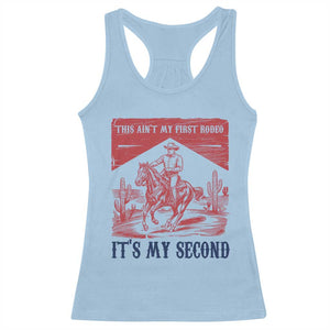 Toddler Baby Boy 2nd Birthday Racerback Tank Top This Aint My First Rodeo Its My Second TS10 Light Blue Print Your Wear