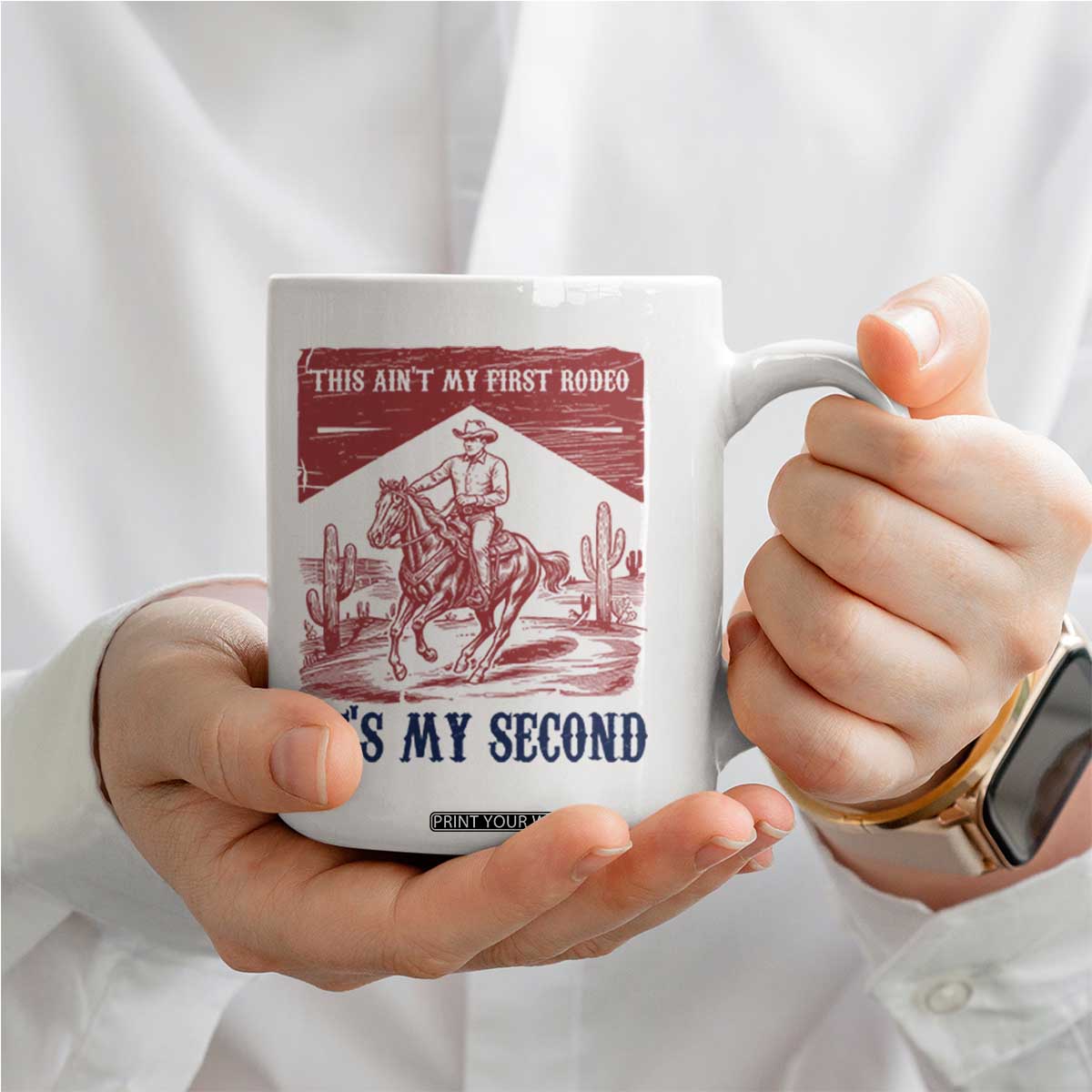 Toddler Baby Boy 2nd Birthday Coffee Mug This Aint My First Rodeo Its My Second TS10 Print Your Wear