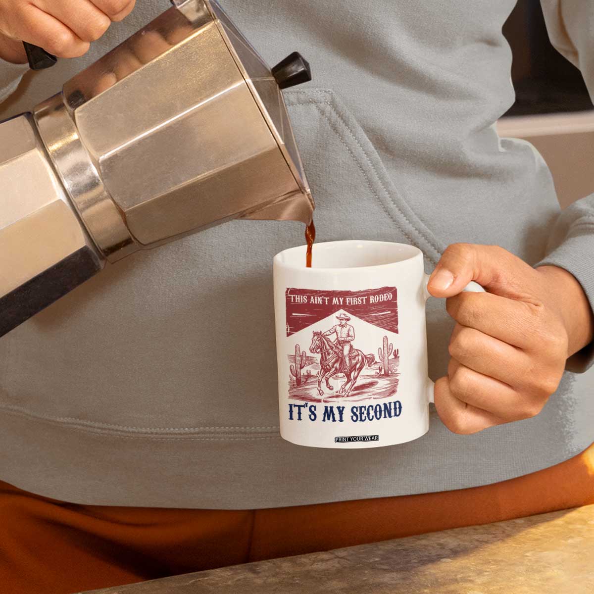 Toddler Baby Boy 2nd Birthday Coffee Mug This Aint My First Rodeo Its My Second TS10 Print Your Wear