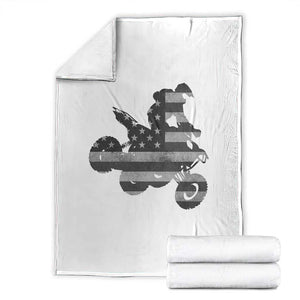 Cool ATV Throw Blanket Quad 4 Wheeler ATV Riding American Flag TS10 White Print Your Wear