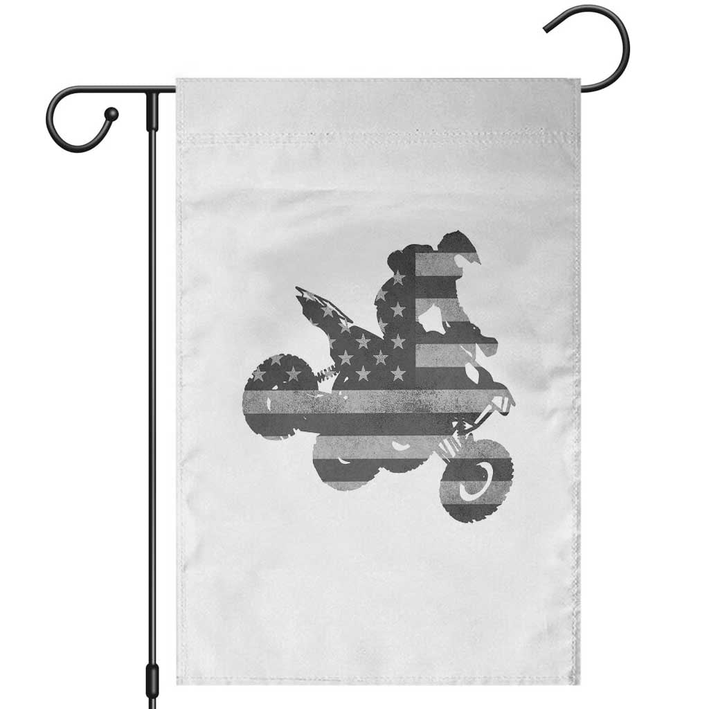 Cool ATV Garden Flag Quad 4 Wheeler ATV Riding American Flag TS10 White Print Your Wear