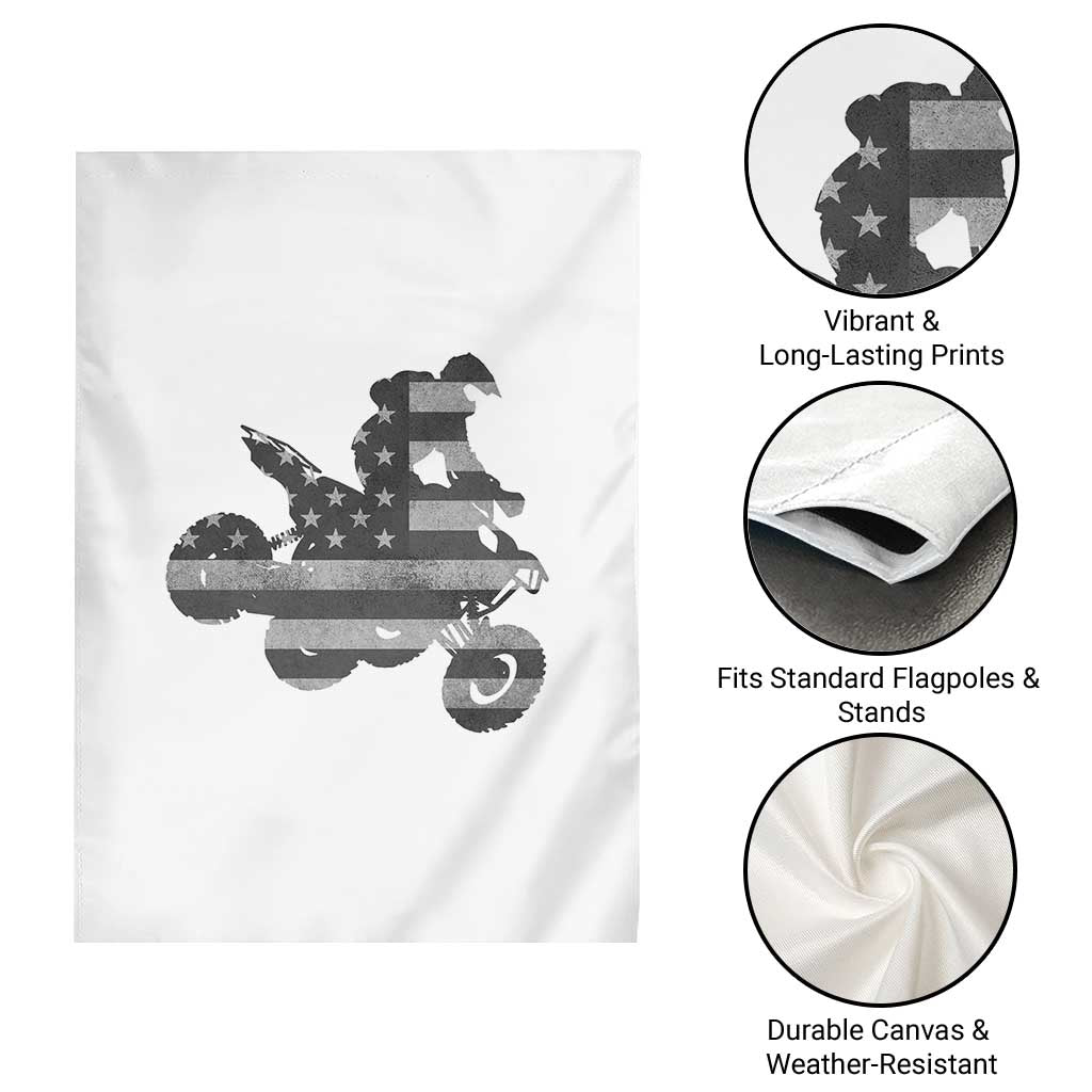 Cool ATV Garden Flag Quad 4 Wheeler ATV Riding American Flag TS10 Print Your Wear