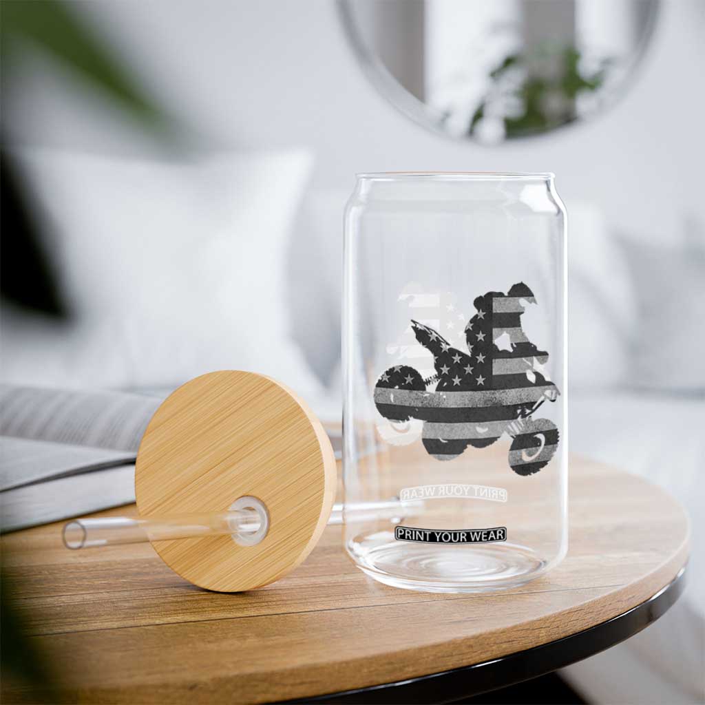 Cool ATV Glass Can Quad 4 Wheeler ATV Riding American Flag TS10 Print Your Wear