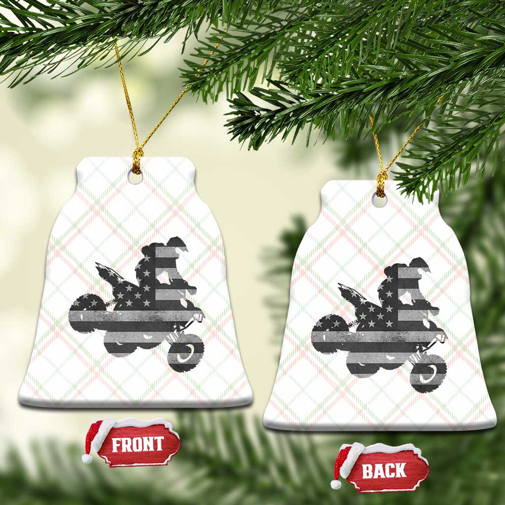 Cool ATV Ceramic Ornament Quad 4 Wheeler ATV Riding American Flag TS10 Print Your Wear