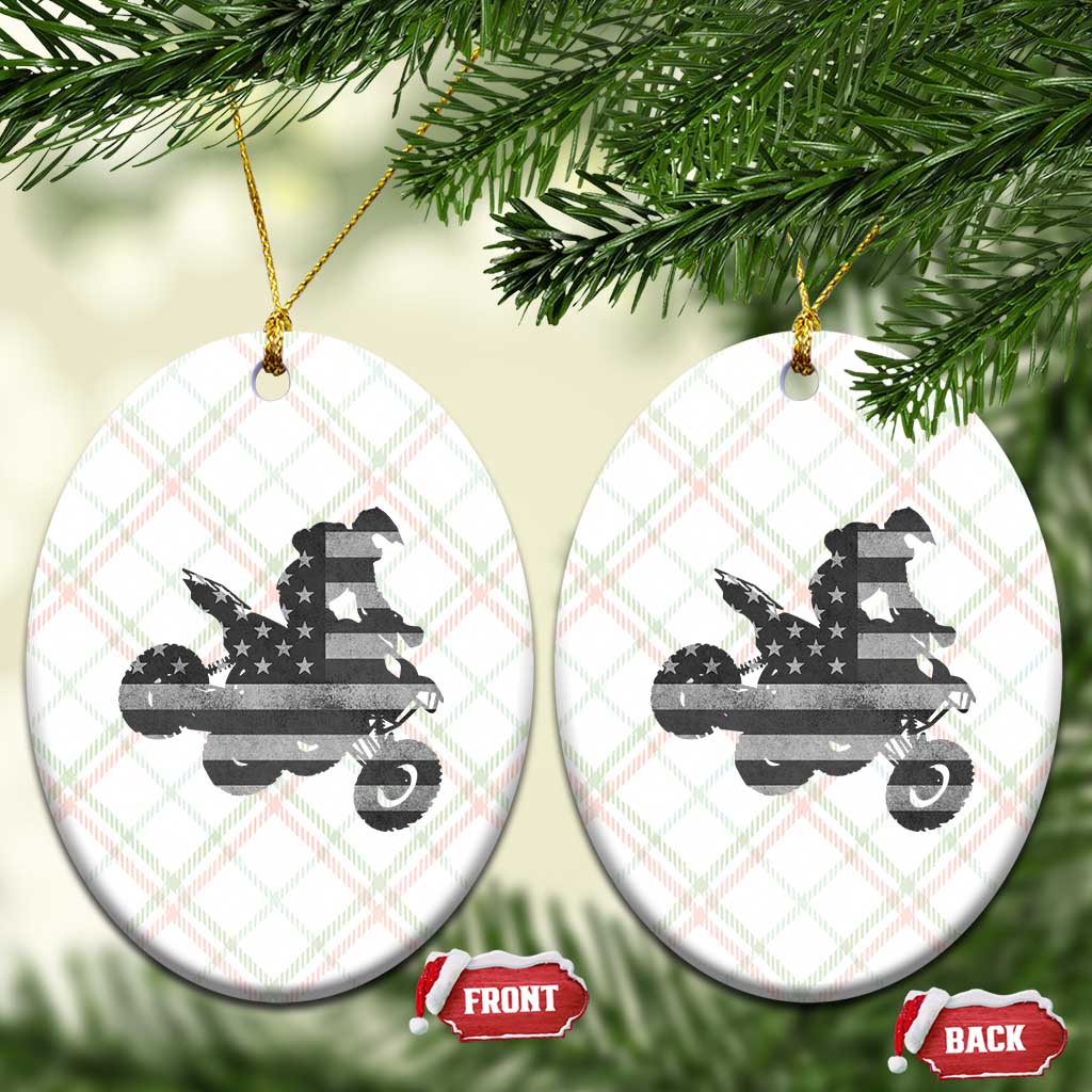 Cool ATV Ceramic Ornament Quad 4 Wheeler ATV Riding American Flag TS10 Print Your Wear