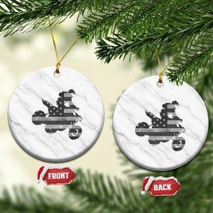 Cool ATV Ceramic Ornament Quad 4 Wheeler ATV Riding American Flag TS10 1pc White Marble Print Your Wear