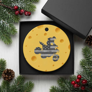 Cool ATV Ceramic Ornament Quad 4 Wheeler ATV Riding American Flag TS10 1pc Yellow Cheese Print Your Wear