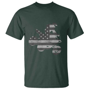 Cool ATV T Shirt Quad 4 Wheeler ATV Riding American Flag TS10 Dark Forest Green Print Your Wear