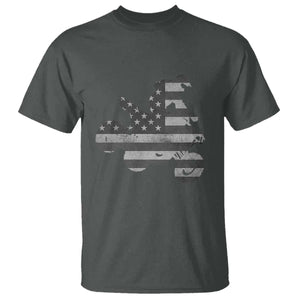Cool ATV T Shirt Quad 4 Wheeler ATV Riding American Flag TS10 Dark Heather Print Your Wear