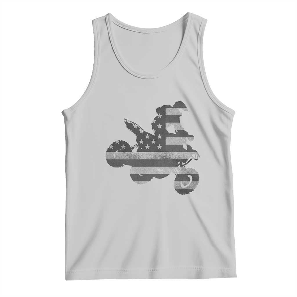 Cool ATV Tank Top Quad 4 Wheeler ATV Riding American Flag TS10 Ash Print Your Wear
