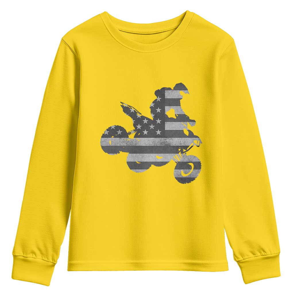 Cool ATV Youth Sweatshirt Quad 4 Wheeler ATV Riding American Flag TS10 Daisy Print Your Wear