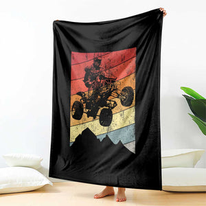 Vintage All-Terrain Vehicles Throw Blanket Retro 4 Wheeler ATV Riding Quadrider TS10 Print Your Wear