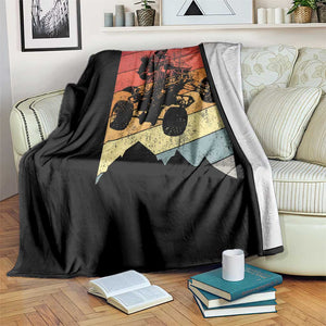 Vintage All-Terrain Vehicles Throw Blanket Retro 4 Wheeler ATV Riding Quadrider TS10 Print Your Wear