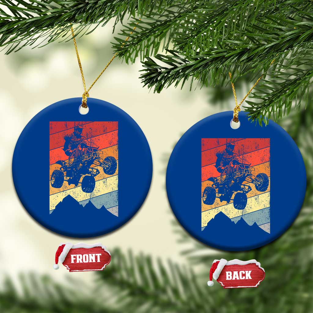 Vintage All-Terrain Vehicles Ceramic Ornament Retro 4 Wheeler ATV Riding Quadrider TS10 1pc Blue Print Your Wear