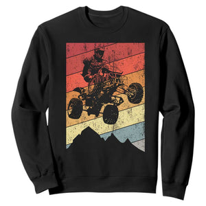 Vintage All-Terrain Vehicles Sweatshirt Retro 4 Wheeler ATV Riding Quadrider TS10 Black Print Your Wear