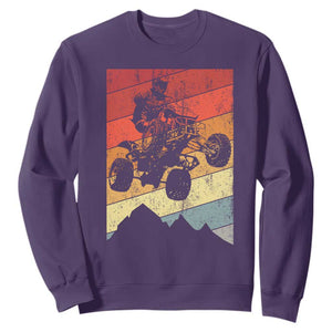 Vintage All-Terrain Vehicles Sweatshirt Retro 4 Wheeler ATV Riding Quadrider TS10 Purple Print Your Wear