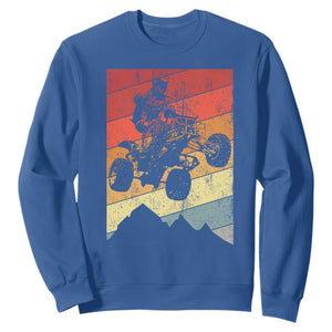 Vintage All-Terrain Vehicles Sweatshirt Retro 4 Wheeler ATV Riding Quadrider TS10 Royal Blue Print Your Wear