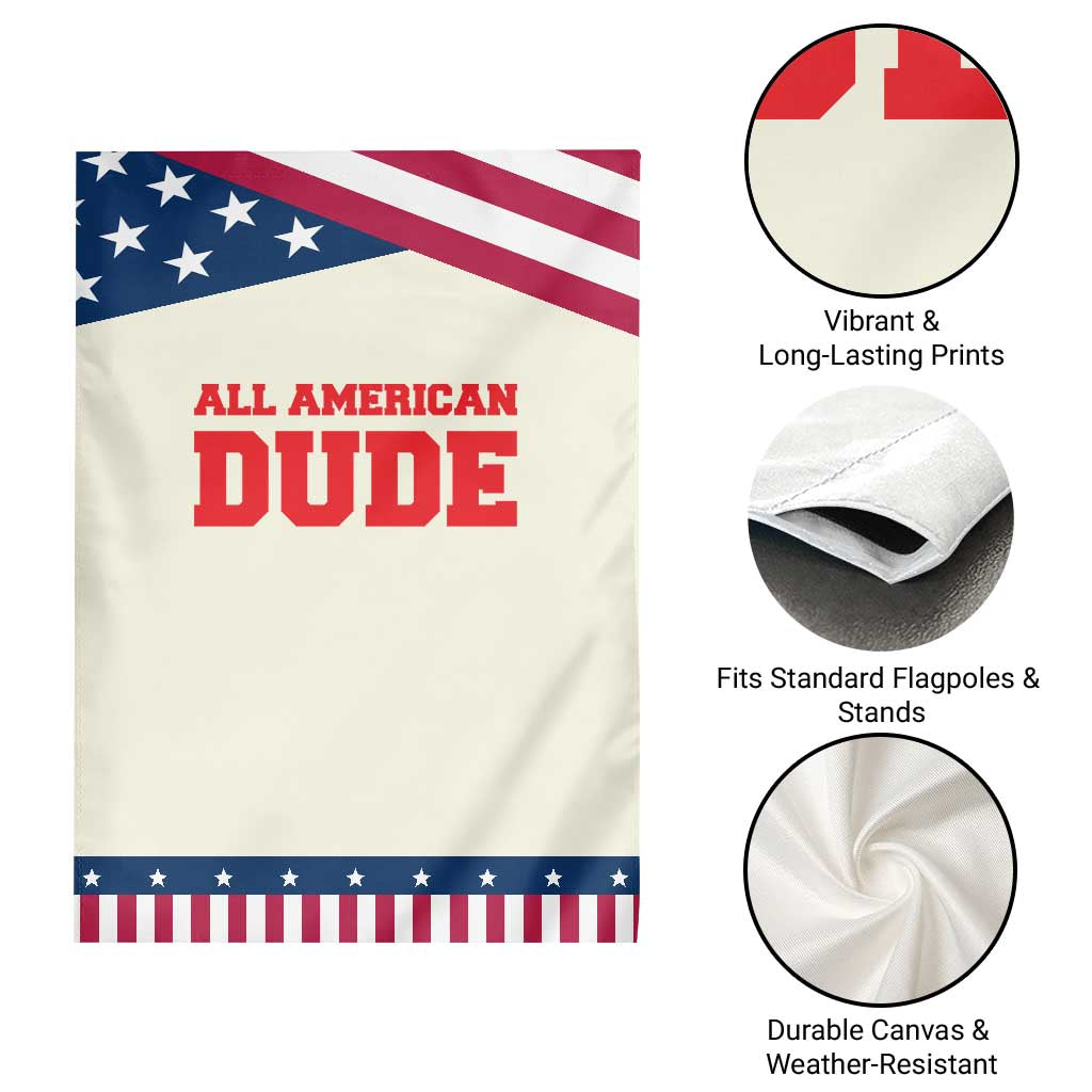 4th of July All American Dude Garden Flag TS10 Print Your Wear