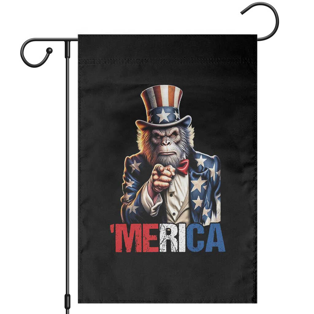 Bigfoot Merica Garden Flag American Flag Patriotic 4th Of July Uncle Sam TS10 Black Print Your Wear