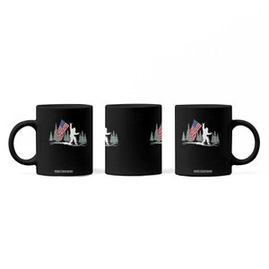 Bigfoot Coffee Mug Sasquatch American Flag Patriotic TS10 Print Your Wear