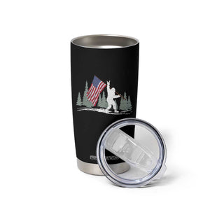 Bigfoot Tumbler Cup Sasquatch American Flag Patriotic TS10 Print Your Wear
