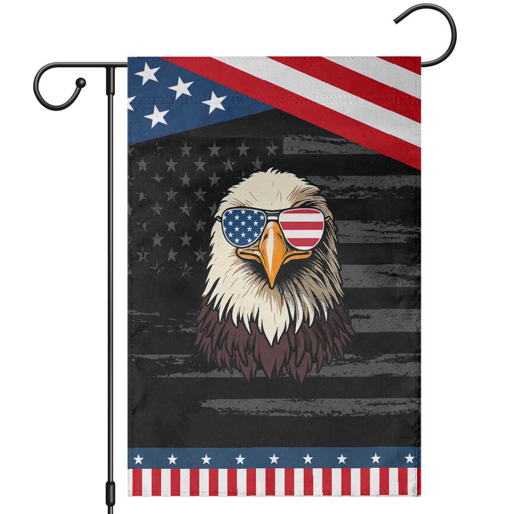American Flag Patriotic Eagle Garden Flag 4th of July TS10 Distressed Black Blue Print Your Wear