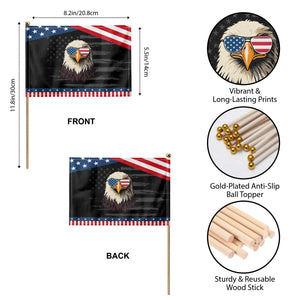American Flag Eagle Patriotic Handheld Flag 4th of July TS10 Print Your Wear