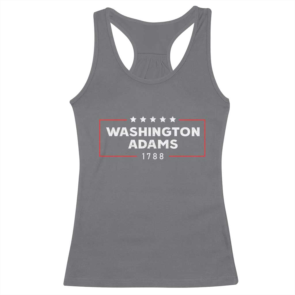 4th July George Washington 1788 Racerback Tank Top Retro President Campaign TS10 Charcoal Print Your Wear
