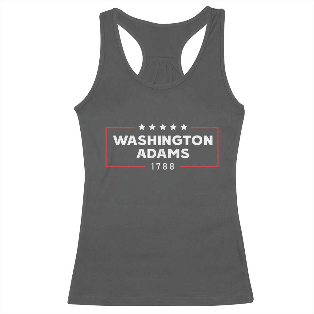 4th July George Washington 1788 Racerback Tank Top Retro President Campaign TS10 Dark Heather Print Your Wear