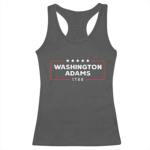 4th July George Washington 1788 Racerback Tank Top Retro President Campaign TS10 Dark Heather Print Your Wear