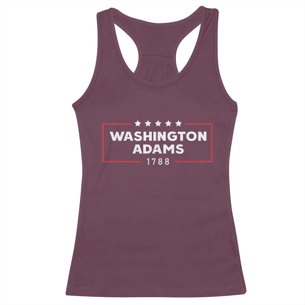 4th July George Washington 1788 Racerback Tank Top Retro President Campaign TS10 Maroon Print Your Wear
