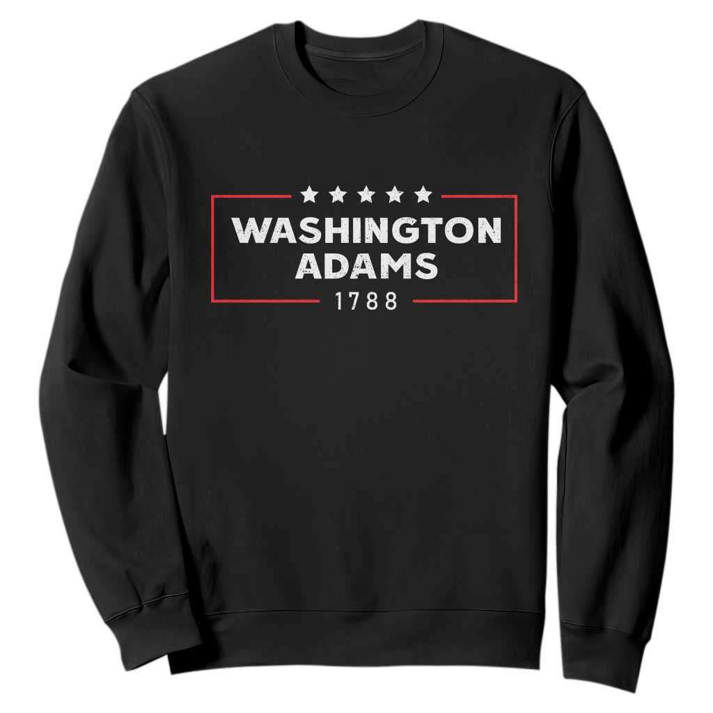 4th July George Washington 1788 Sweatshirt Retro President Campaign TS10 Black Print Your Wear