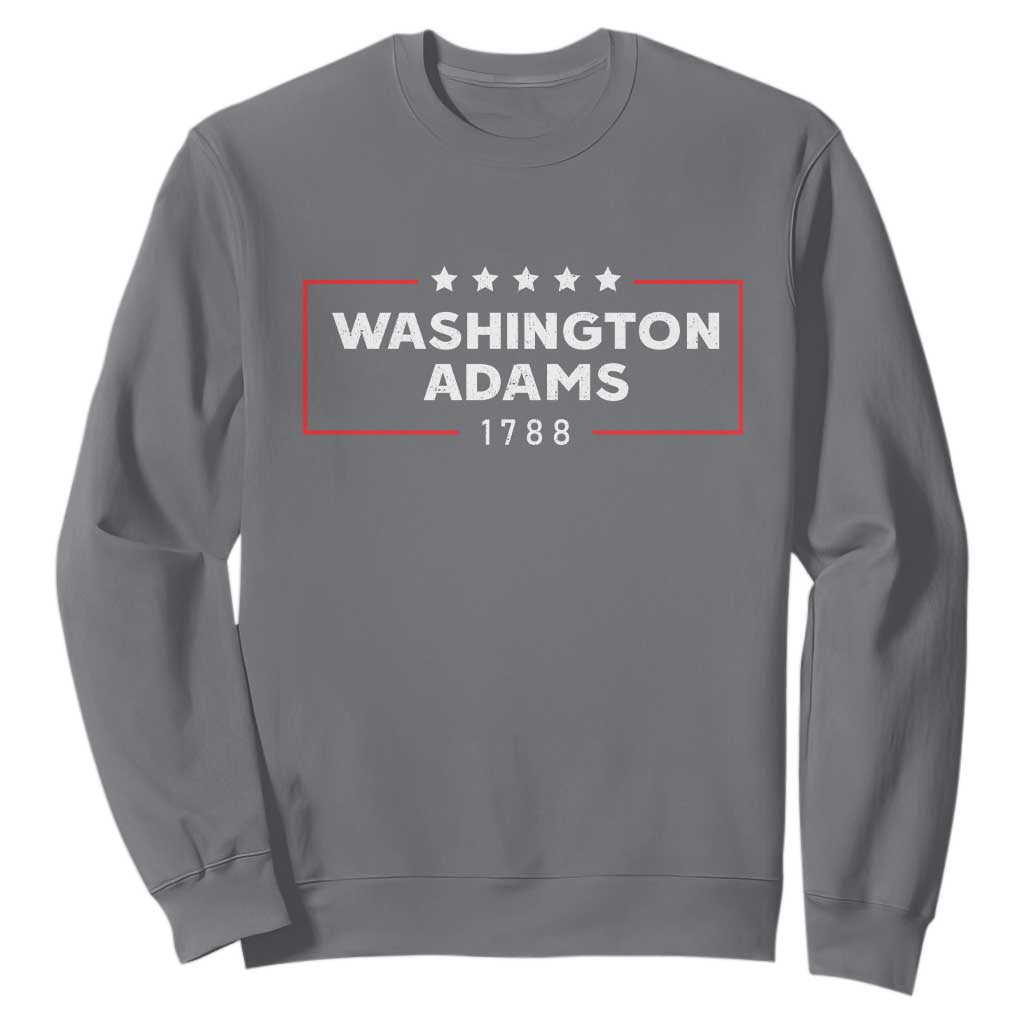 4th July George Washington 1788 Sweatshirt Retro President Campaign TS10 Charcoal Print Your Wear