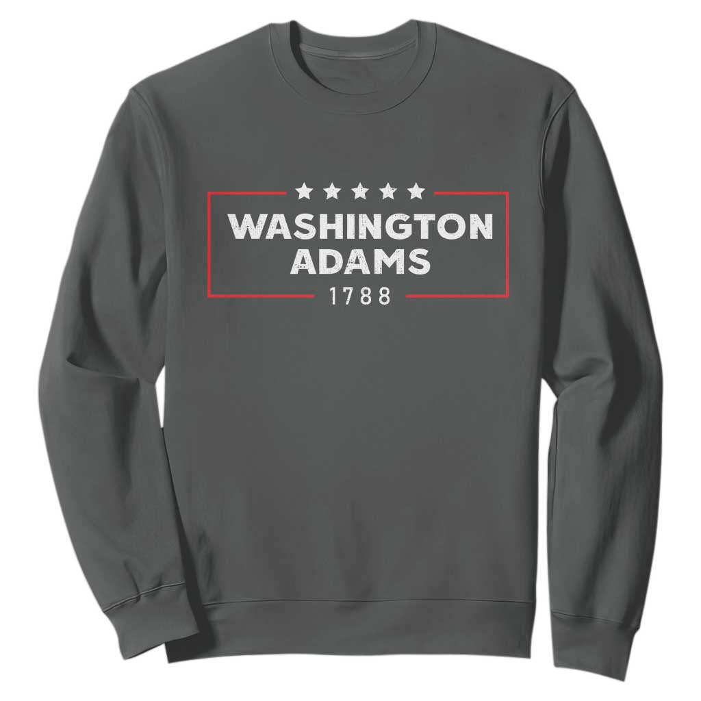 4th July George Washington 1788 Sweatshirt Retro President Campaign TS10 Dark Heather Print Your Wear