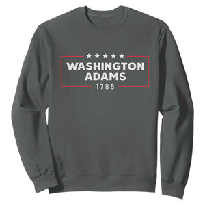 4th July George Washington 1788 Sweatshirt Retro President Campaign TS10 Dark Heather Print Your Wear