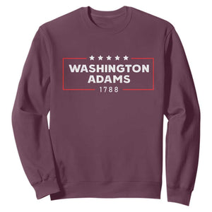 4th July George Washington 1788 Sweatshirt Retro President Campaign TS10 Maroon Print Your Wear