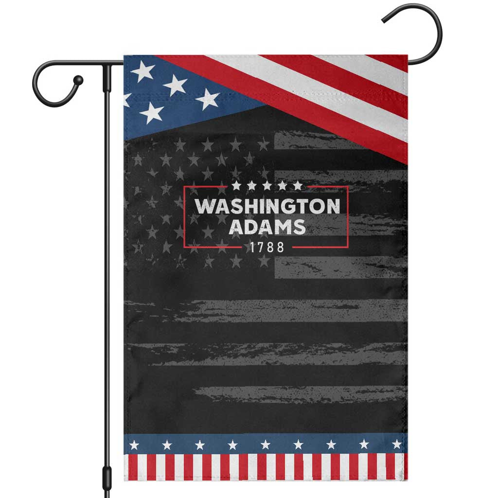 4th July George Washington 1788 Patriotic Garden Flag Retro President Campaign TS10 Distressed Black Blue Print Your Wear