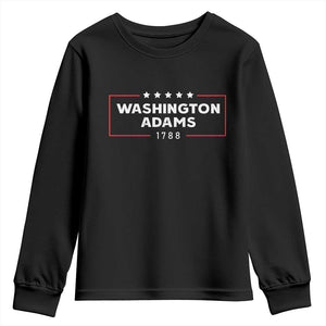 4th July George Washington 1788 Youth Sweatshirt Retro President Campaign TS10 Black Print Your Wear
