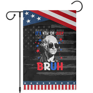 4th of July George Washington Bruh Garden Flag TS10 Distressed Black Blue Print Your Wear