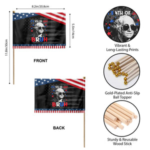 4th of July George Washington Bruh Patriotic Handheld Flag TS10 Print Your Wear