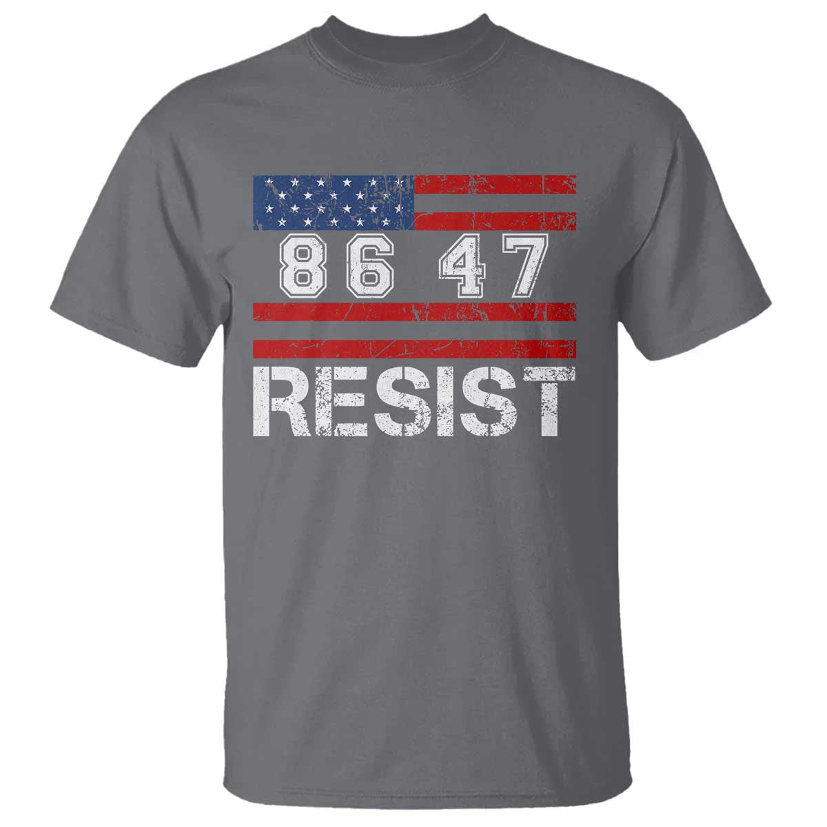 8647 Resist T Shirt Retro Social Justice American Flag TS10 Charcoal Print Your Wear