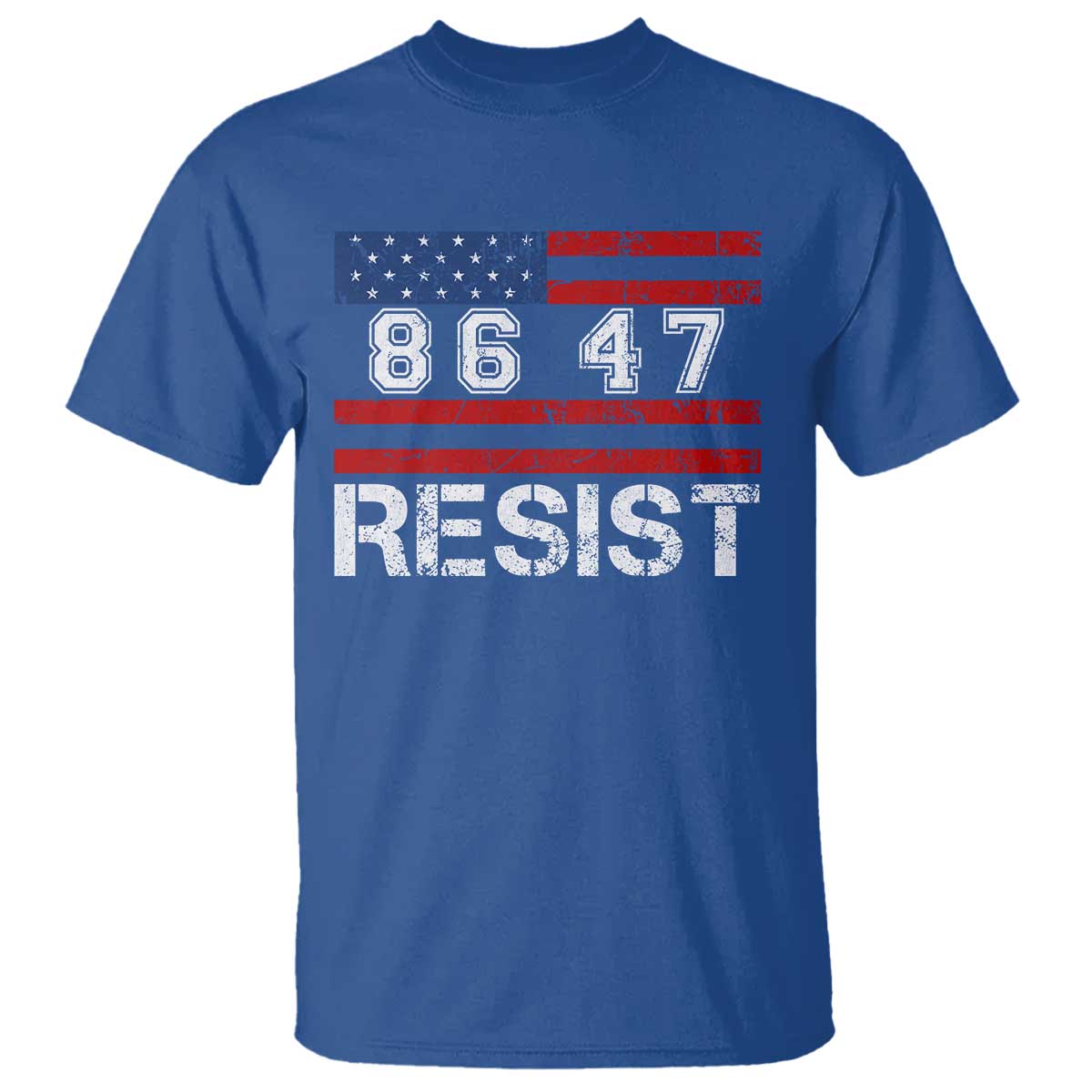 8647 Resist T Shirt Retro Social Justice American Flag TS10 Royal Blue Print Your Wear