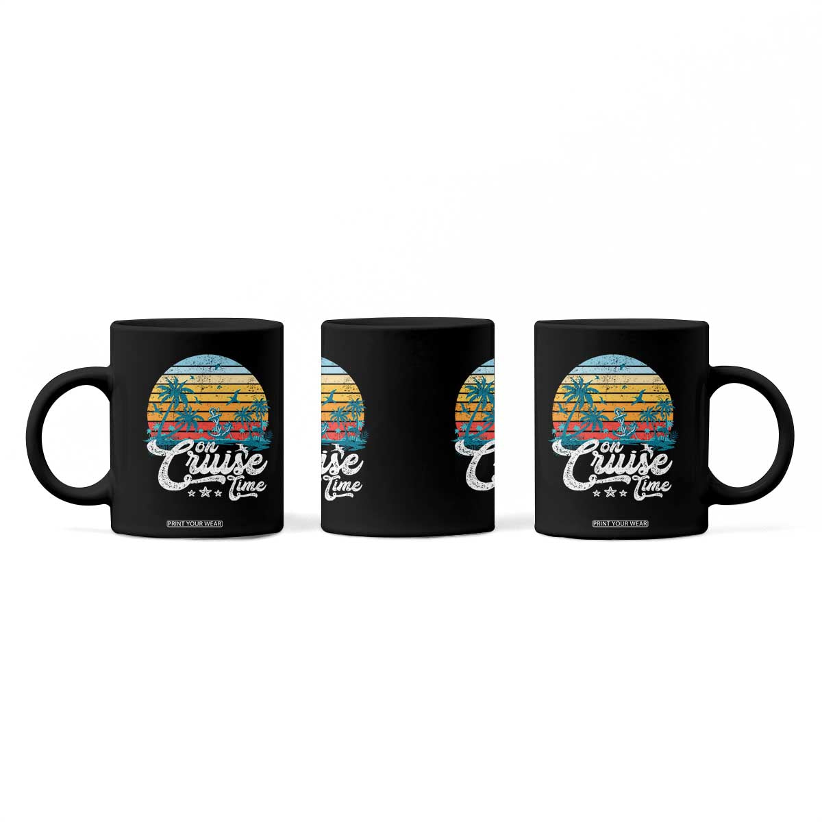 On Cruise Time Coffee Mug Retro Summer Vacation Cruising TS10 Print Your Wear