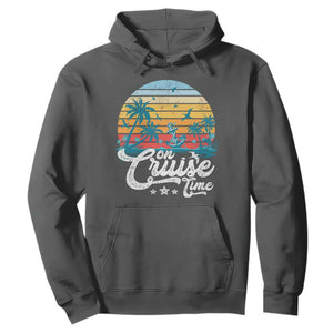 On Cruise Time Hoodie Retro Summer Vacation Cruising TS10 Dark Heather Print Your Wear