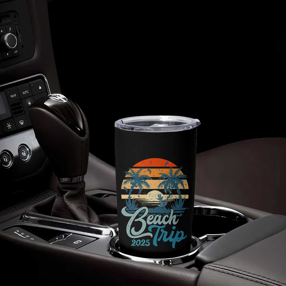 Beach Trip 2025 Tumbler Cup Summer Vacation Vintage 70's Retro TS10 Print Your Wear