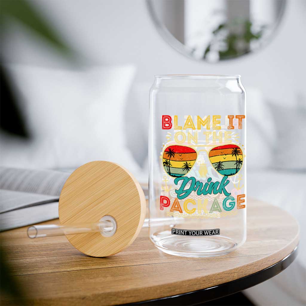 Funny Cruise Glass Can Blame it on The Cruise Package Cruising Matching TS10 Print Your Wear
