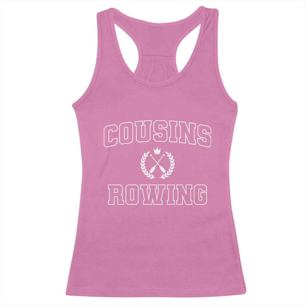 Cousins Rowing Racerback Tank Top Summer Romance Beach Vibes TS10 Azalea Print Your Wear